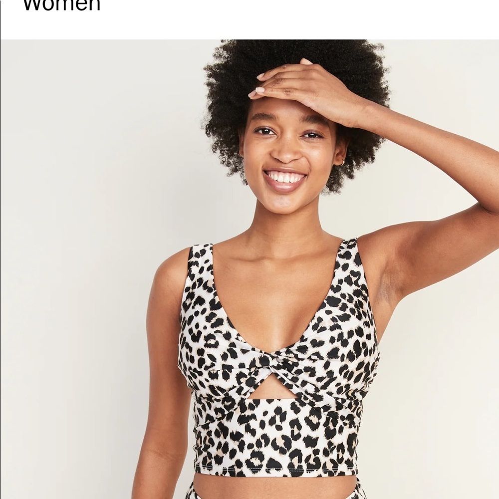Twist-Front Keyhole Tankini Swim Top for Women